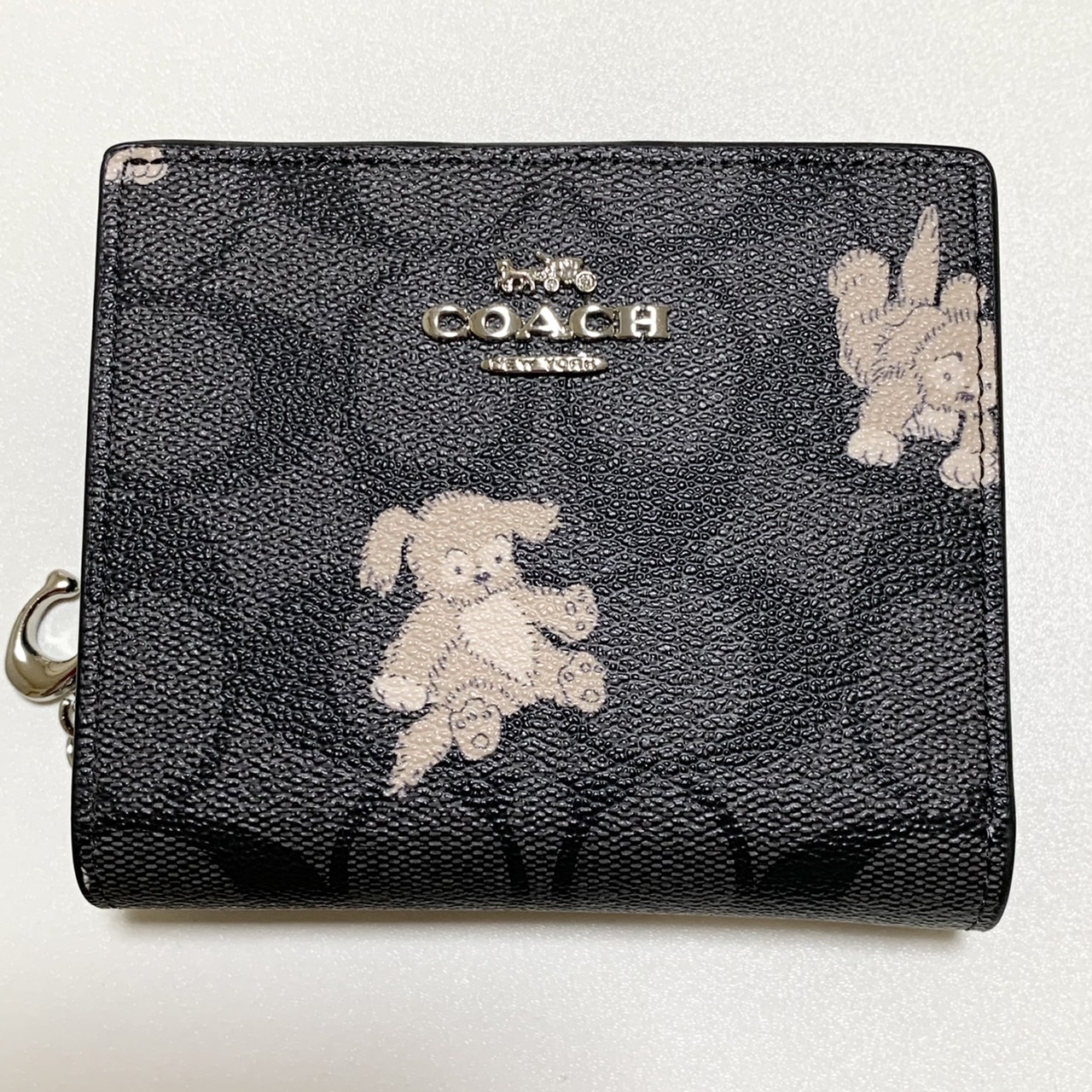 COACH スナップ ウォレット・ハッピー ドッグ 二つ折り財布☆-